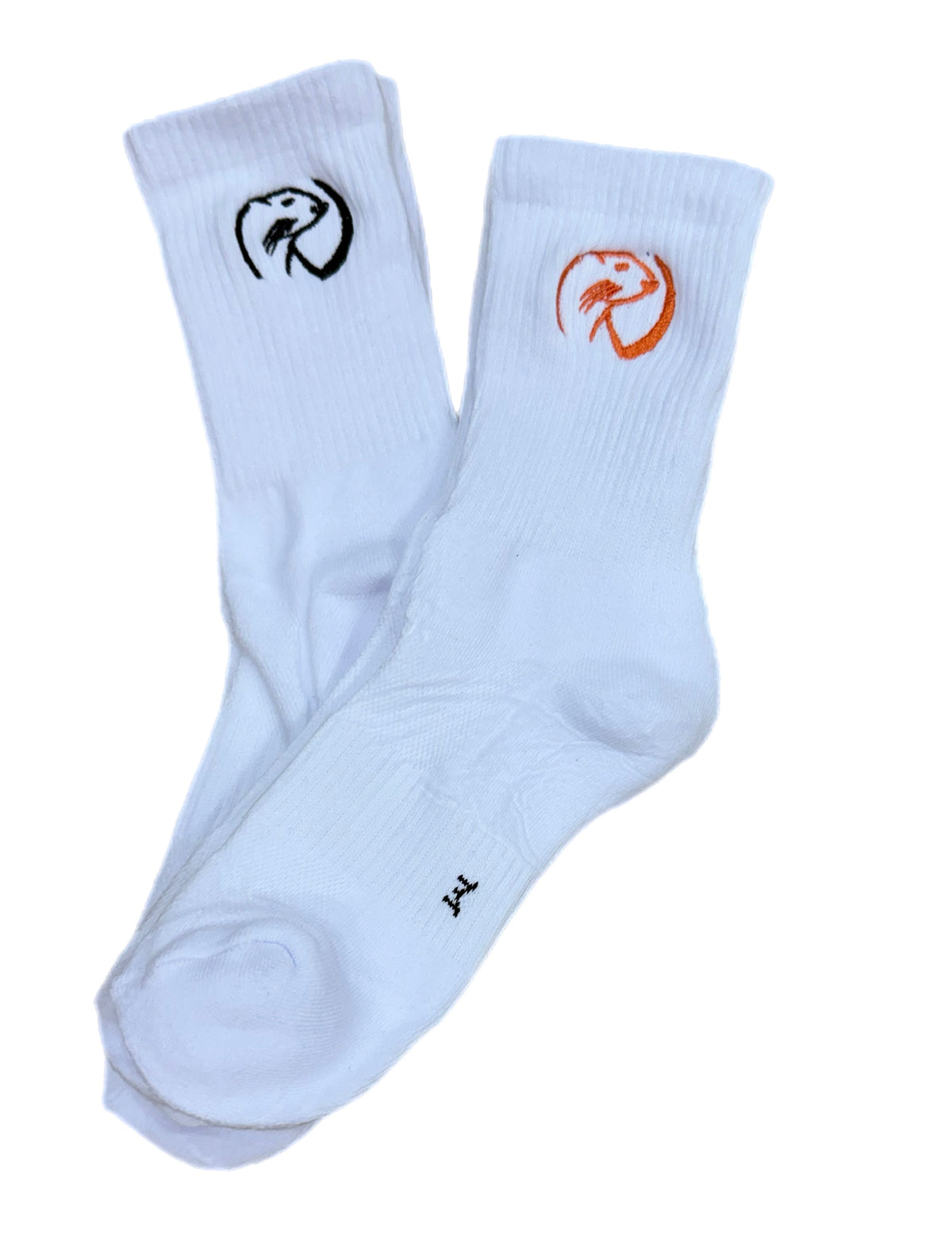 Embroidered white socks