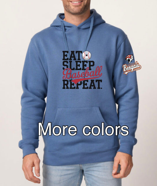 Adult - Eat Sleep Baseball Repeat - High quality Hoodies