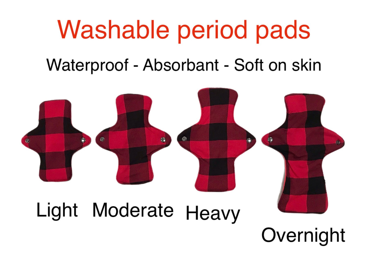 Buffalo plaid colors - Washable period pads