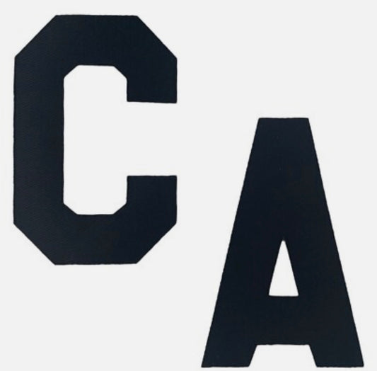 C’s and A’s sewn on jerseys