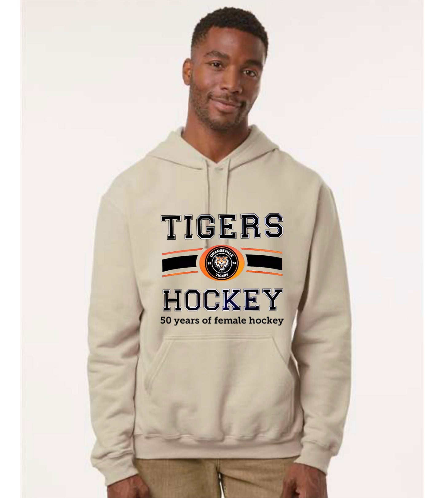 Orangeville Tigers High quality Hoodie - 50 years of female hockey special edition