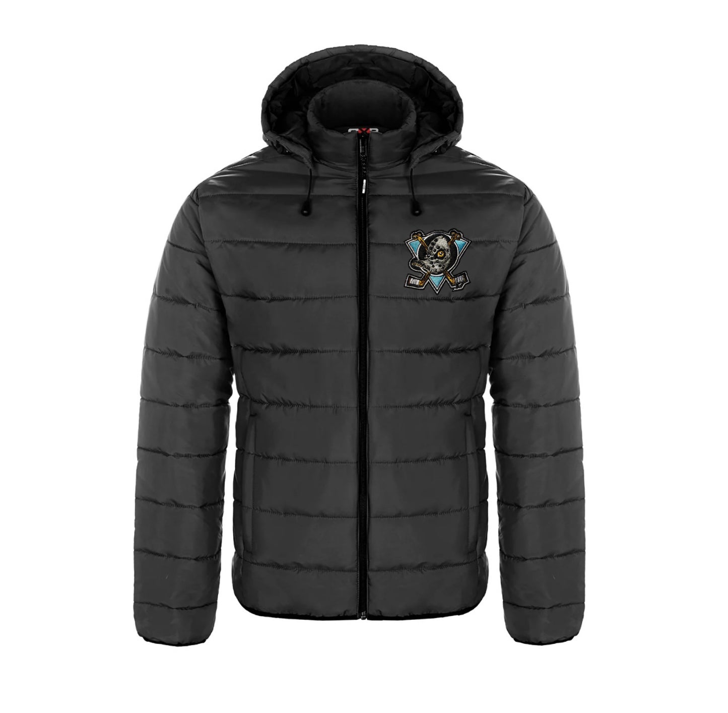 Dufferin Ducks embroidered Puffy Jacket with Detachable Hood (Men, Youth and Ladies sizes)