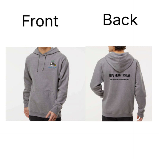 EMBROIDERED STAFF - Adult Osprey ILPS Flight Crew High Quality hoodie with small logo