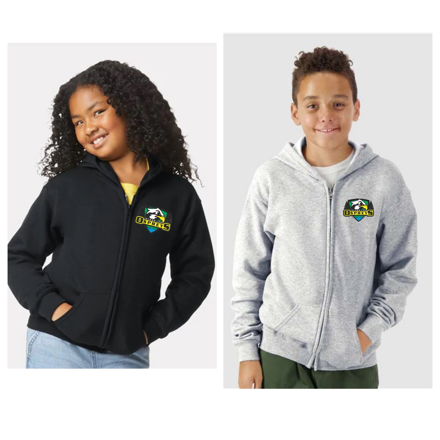 Youth - Osprey ILPS - High quality Zip up Hoodies with small logo