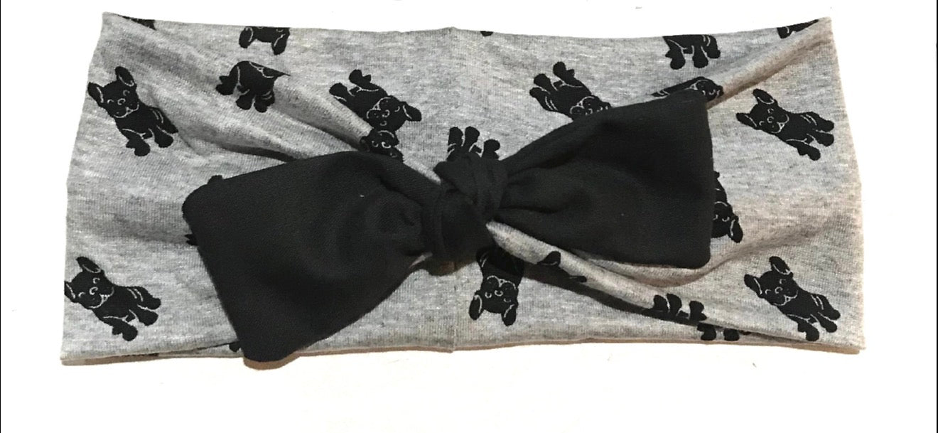 Black Bow bamboo headband - hair accessories