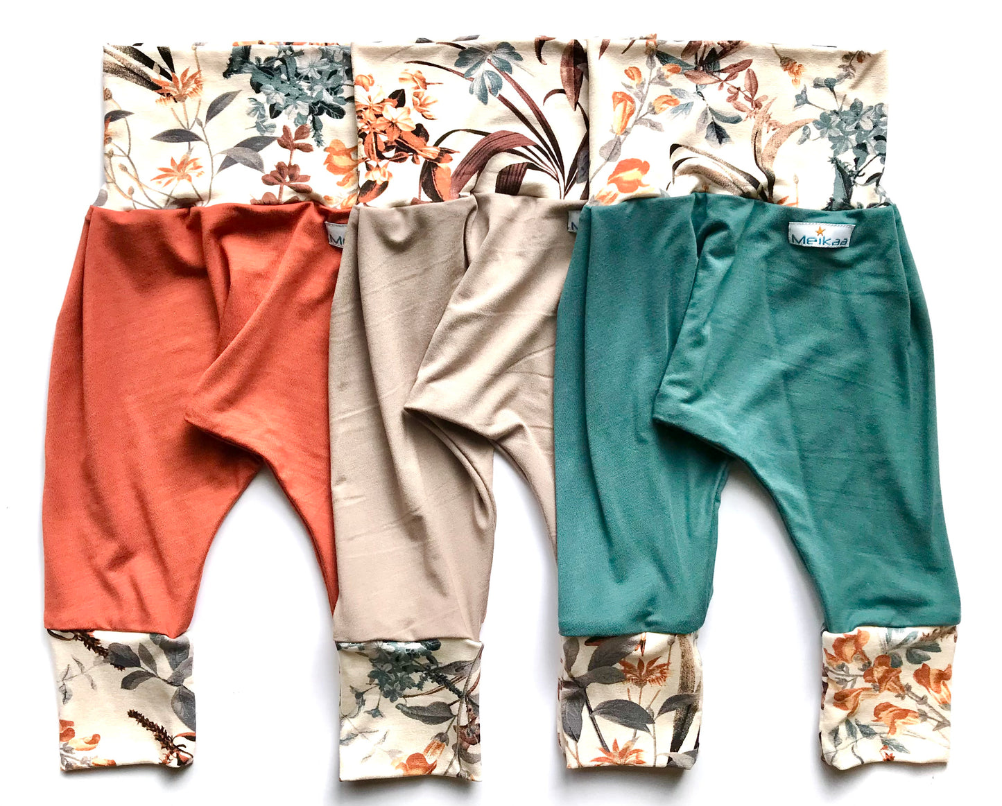 Rusty Floral Edition - BAMBOO Harem Swaggers, Evolutive and Growing Pants