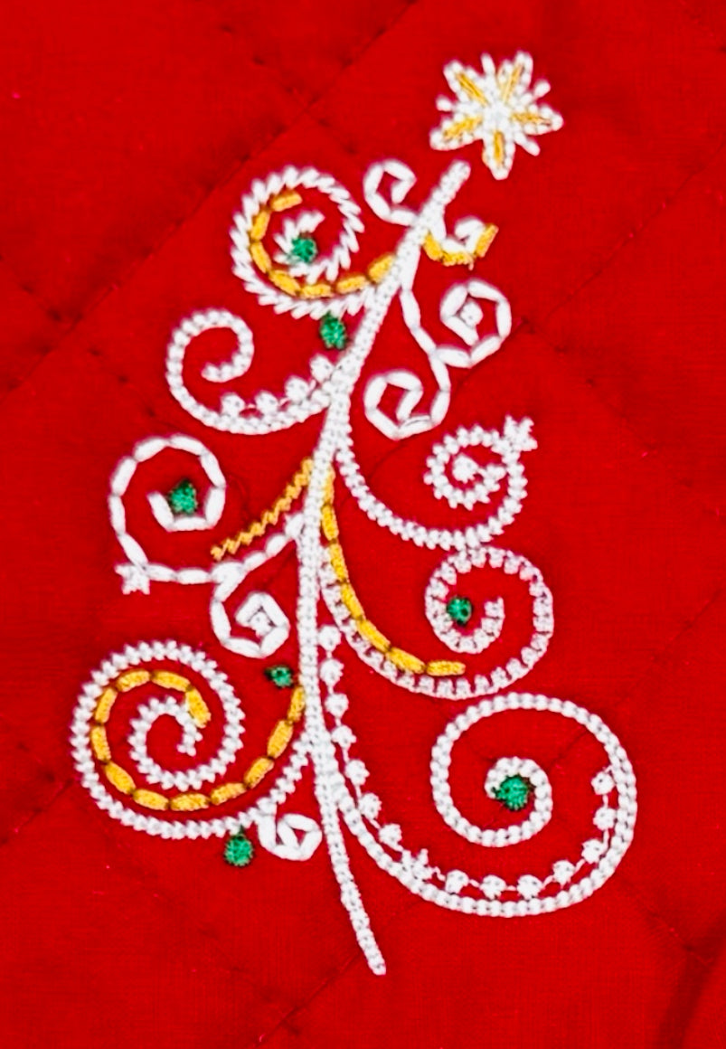 Christmas embroidered Hand towels