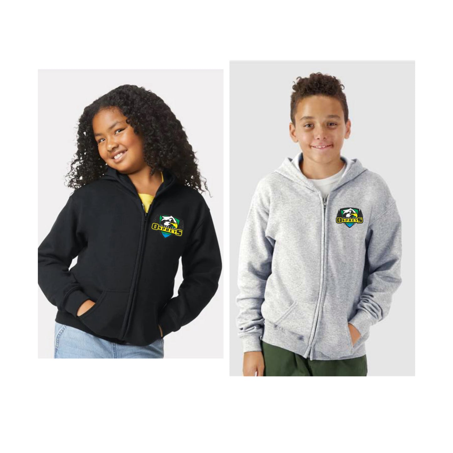 Youth - Osprey ILPS - High quality Zip up Hoodies with small logo