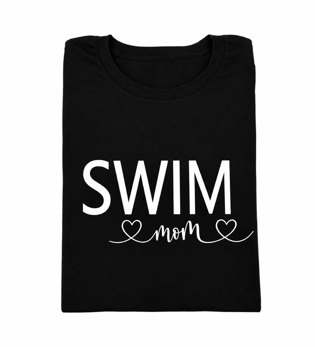 Swim Mom t-shirt with hearts