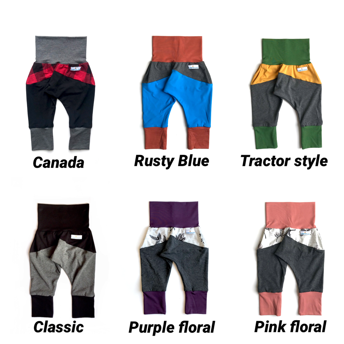 3 Colors BAMBOO Harem Swaggers, Evolutive and Growing Pants
