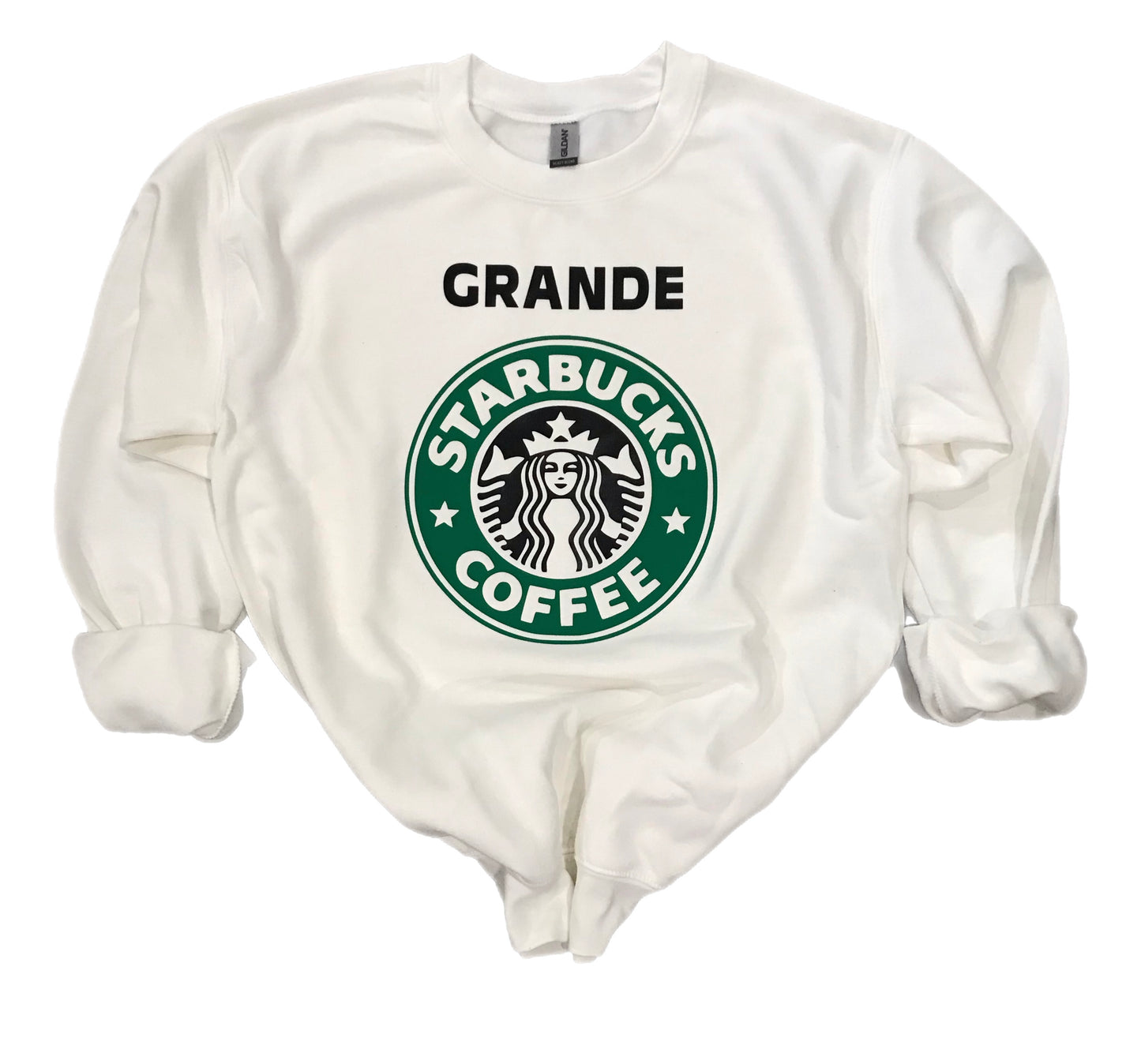 White crewneck -Starbucks design
