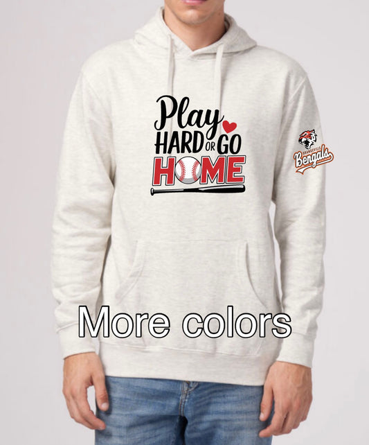 Adult Baseball Play hard or go home - High quality Hoodies