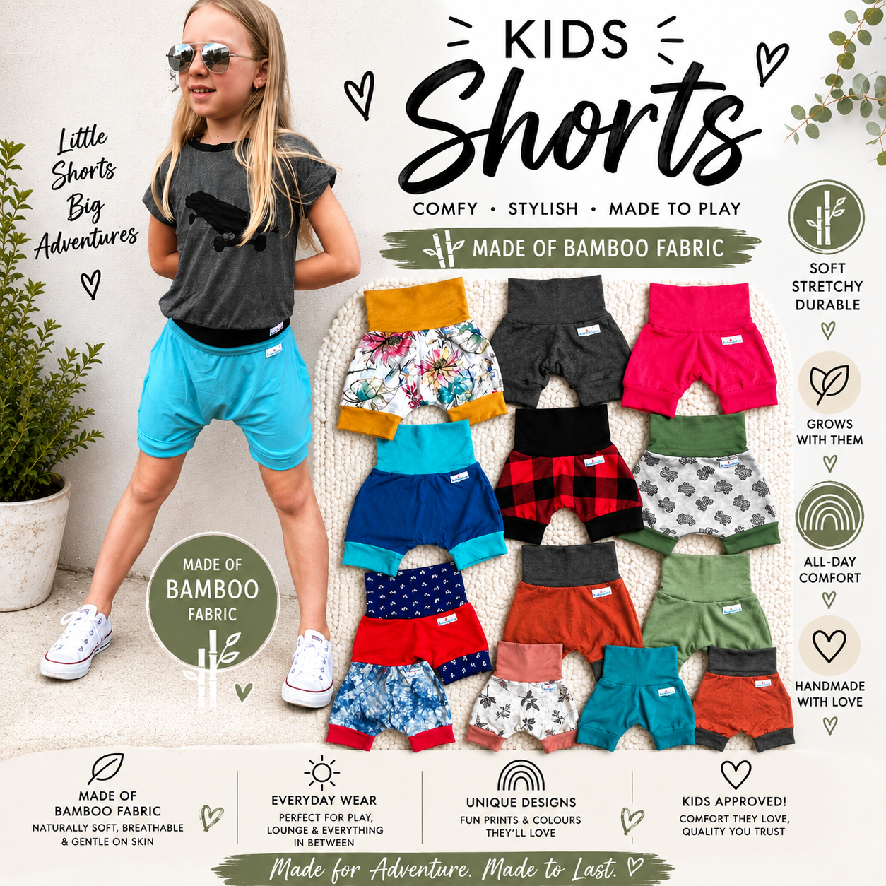 BAMBOO Kids and babies shorts - Harem Swaggers