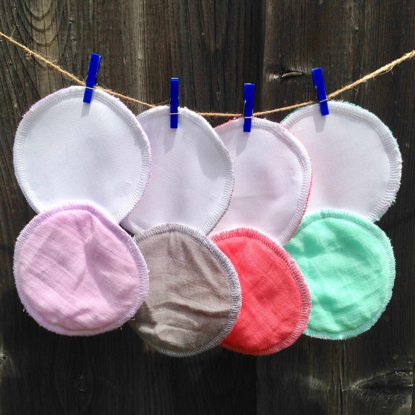 4 Pairs of White Reusable/Washable Nursing Pads - No Leak Warranty