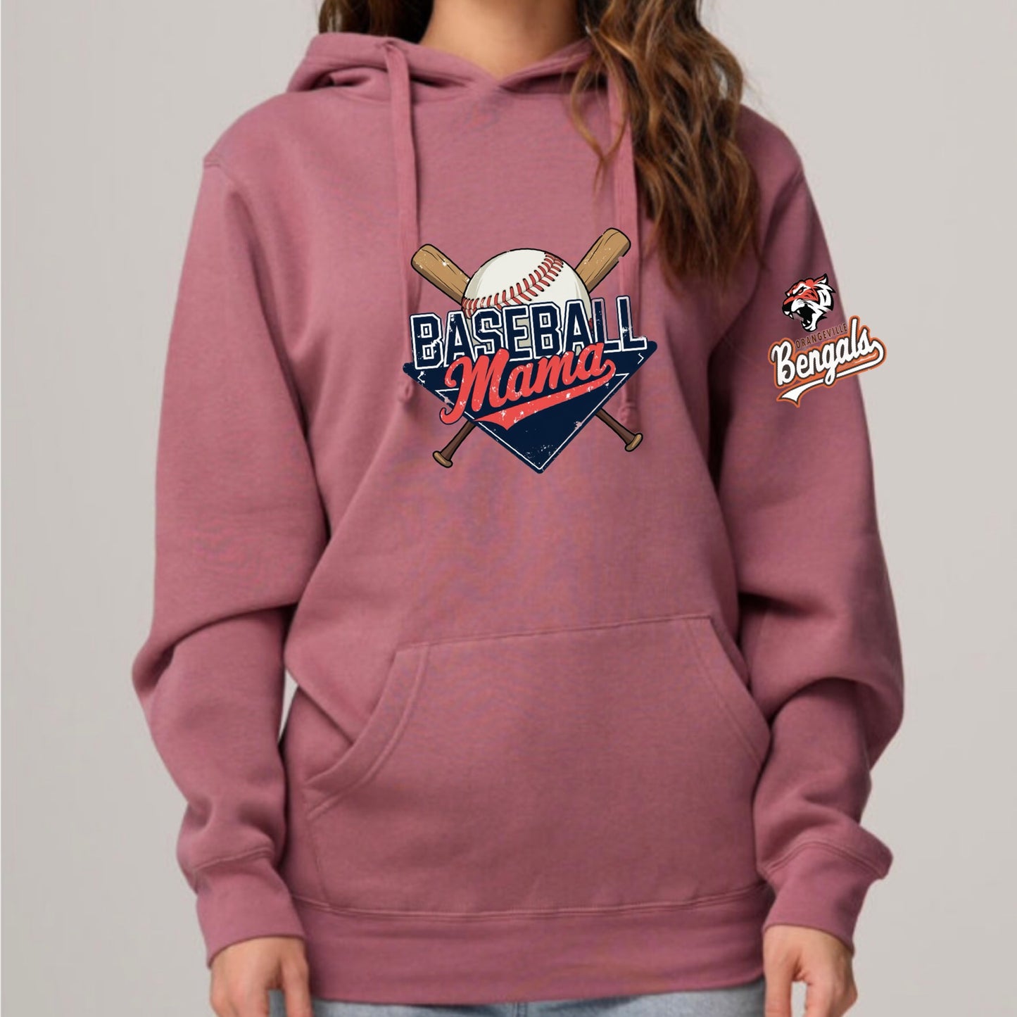 Adult Baseball Mama - High quality Hoodies