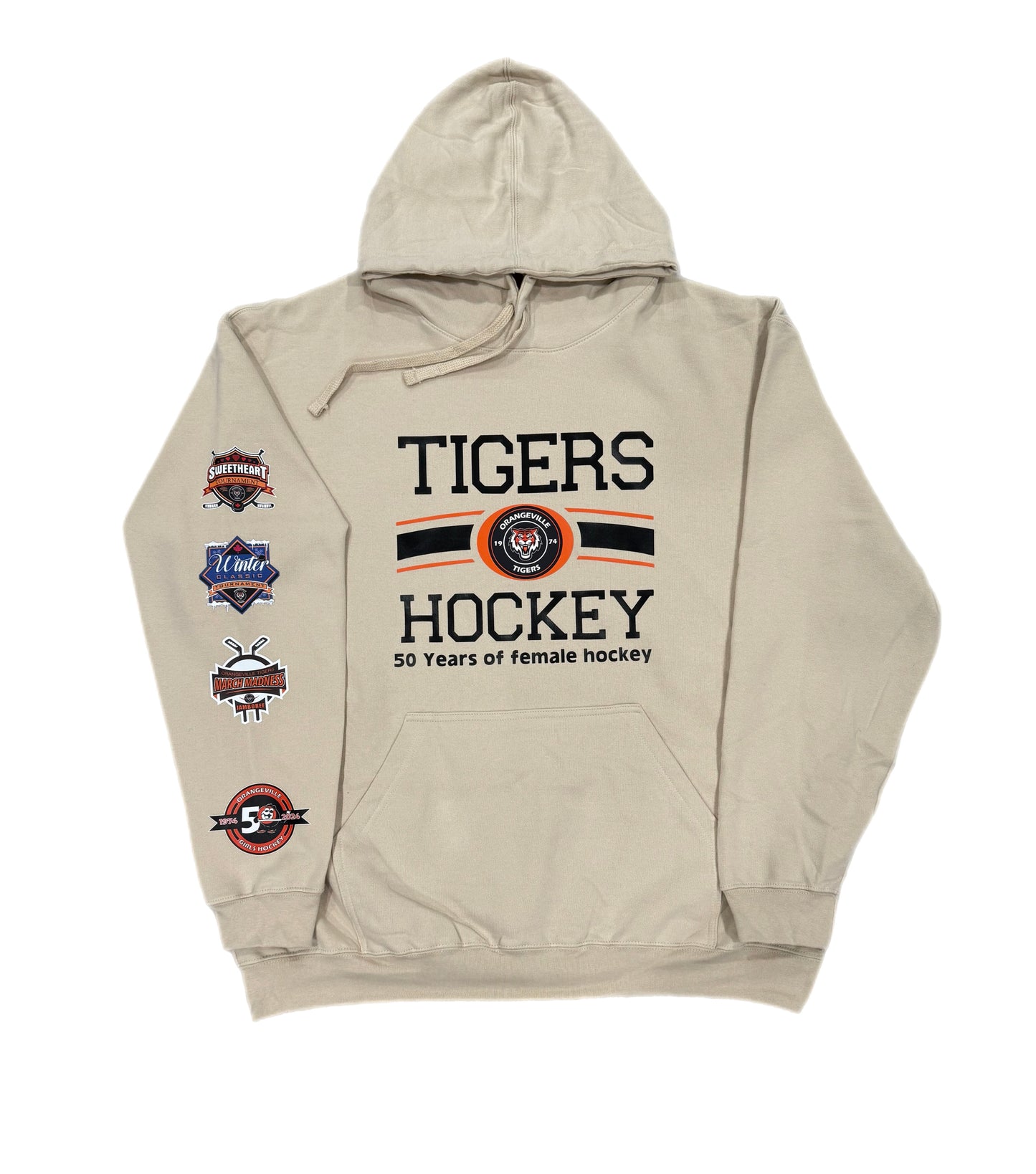 Orangeville Tigers High quality Hoodie - 50 years of female hockey special edition