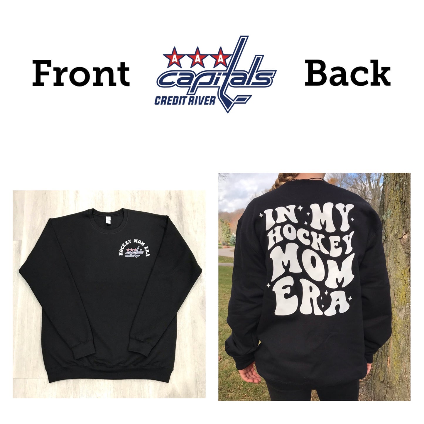 In my hockey mom/nan/grams/grandma/coach Era sweatshirts - Pick your design and your team