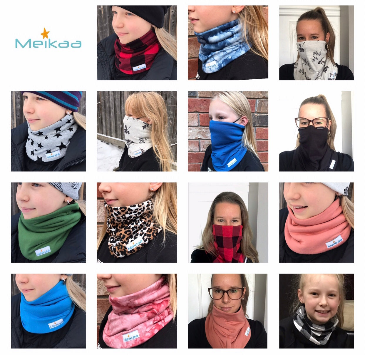 Kids and Adults Winter Neck Warmers