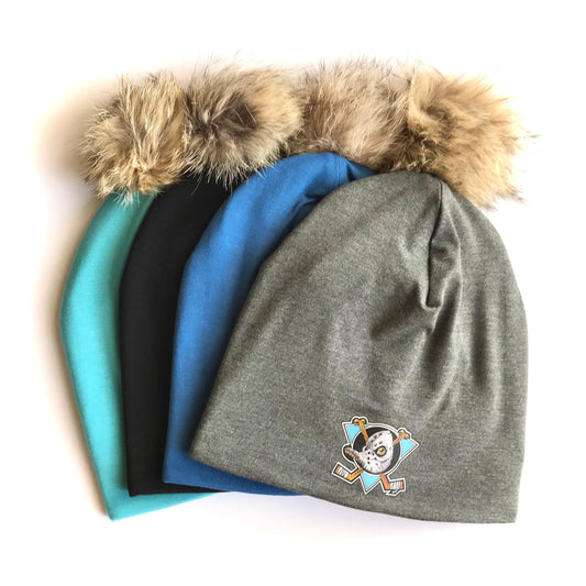 Dufferin Ducks Winter Bamboo Hat + recycled fur pompom