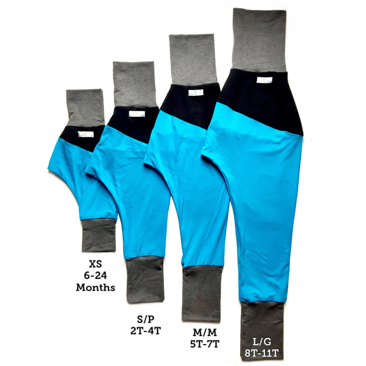 3 Colors BAMBOO Harem Swaggers, Evolutive and Growing Pants