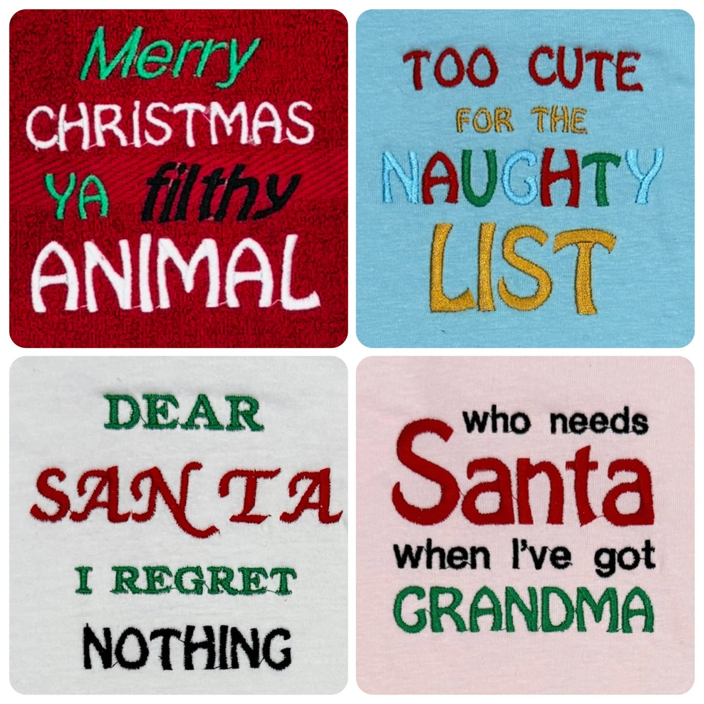 Christmas embroidered Pot holders