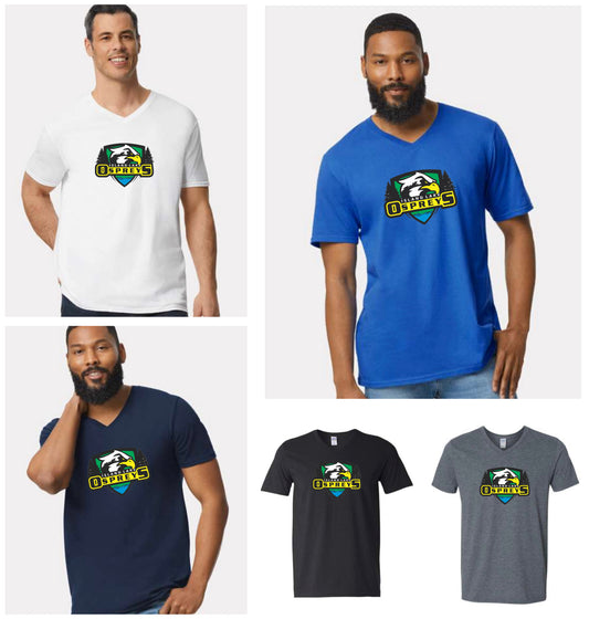 Adult - Osprey ILPS High quality V Neck t-shirt with Big logo