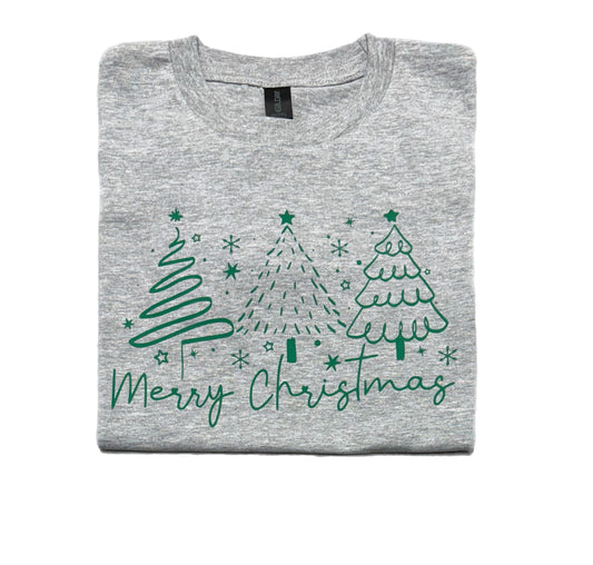 Merry Christmas with trees T-shirts