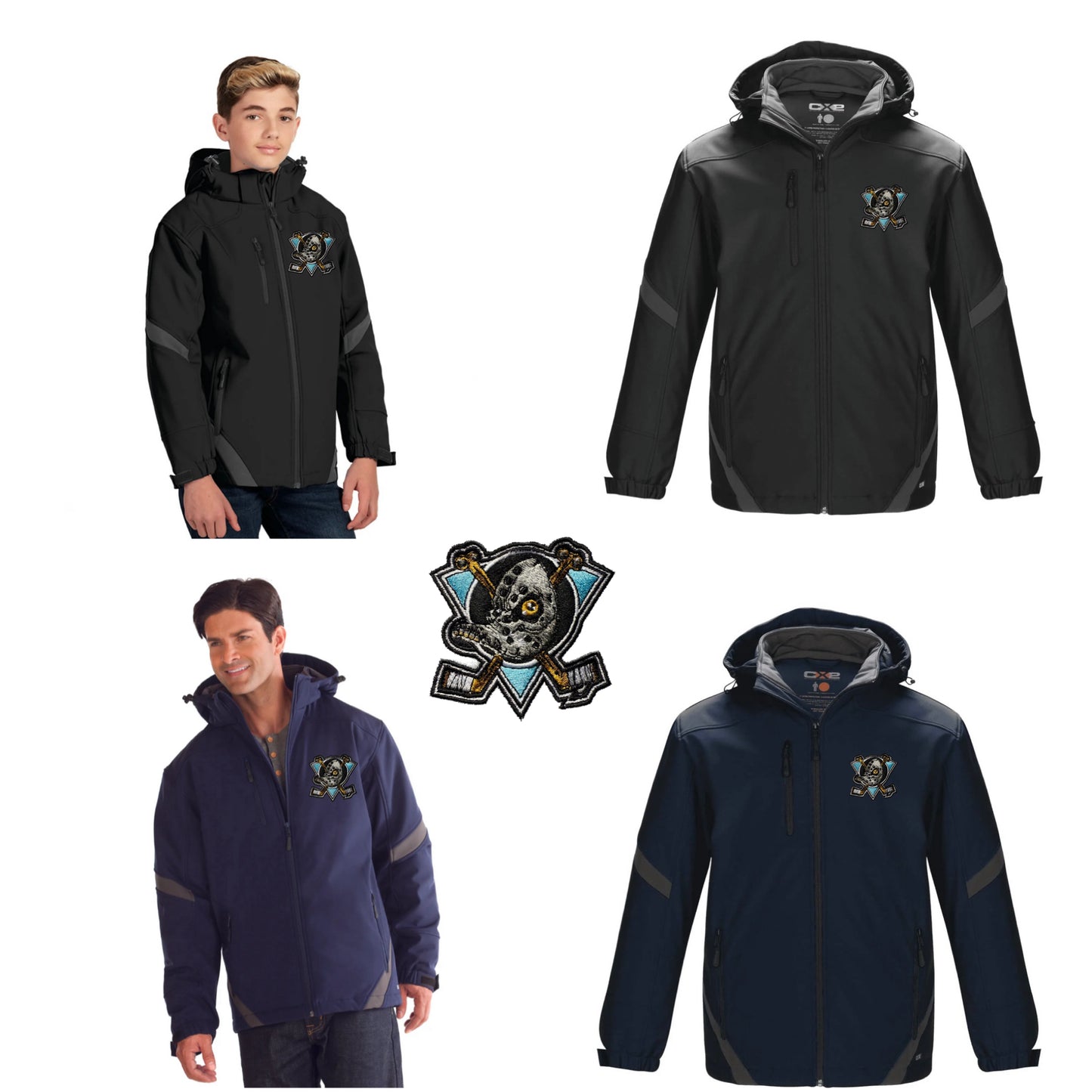 Dufferin Ducks embroidered Winter insulated Softshell Jacket w/ Detachable Hood (Men, Youth and Ladies sizes)
