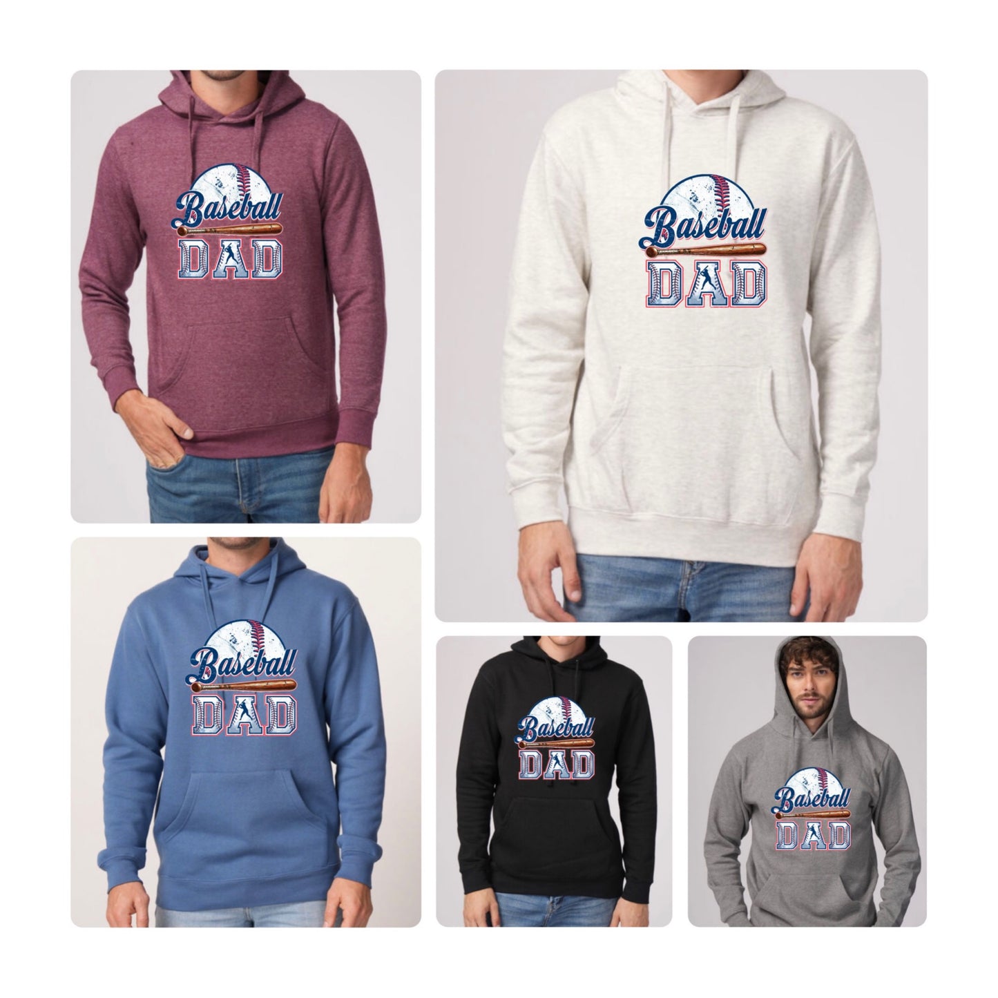 Adult Baseball Dad - High quality Hoodies