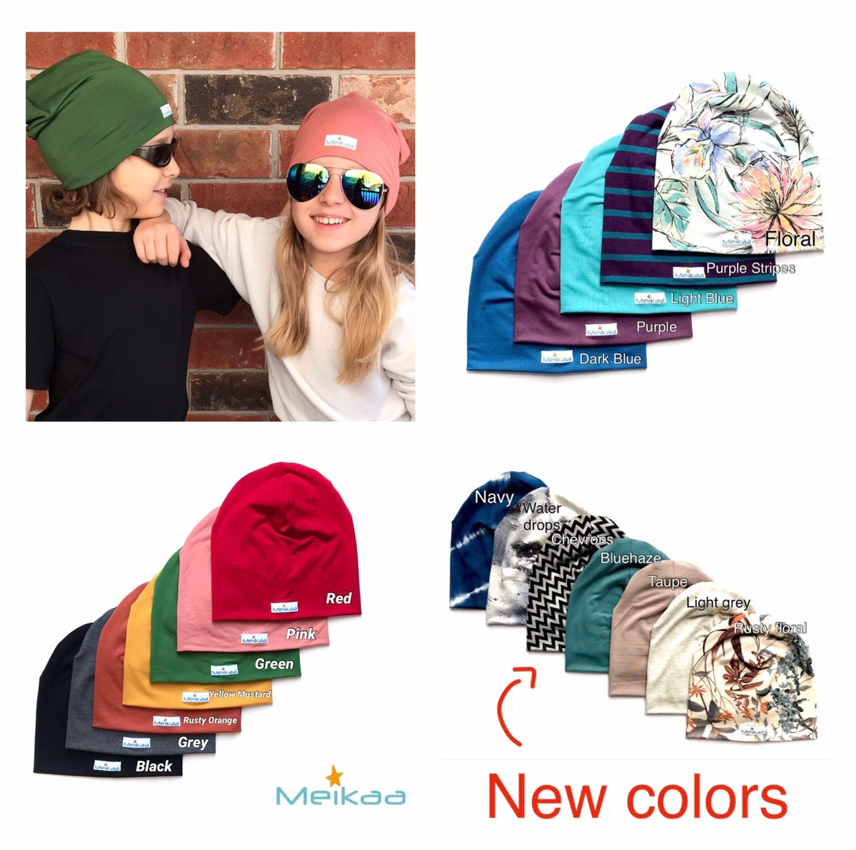 Spring/Fall Bamboo Beanie Hats - Slouchy hats