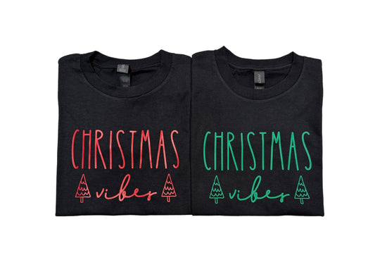 Christmas vibes T-shirts (Black)