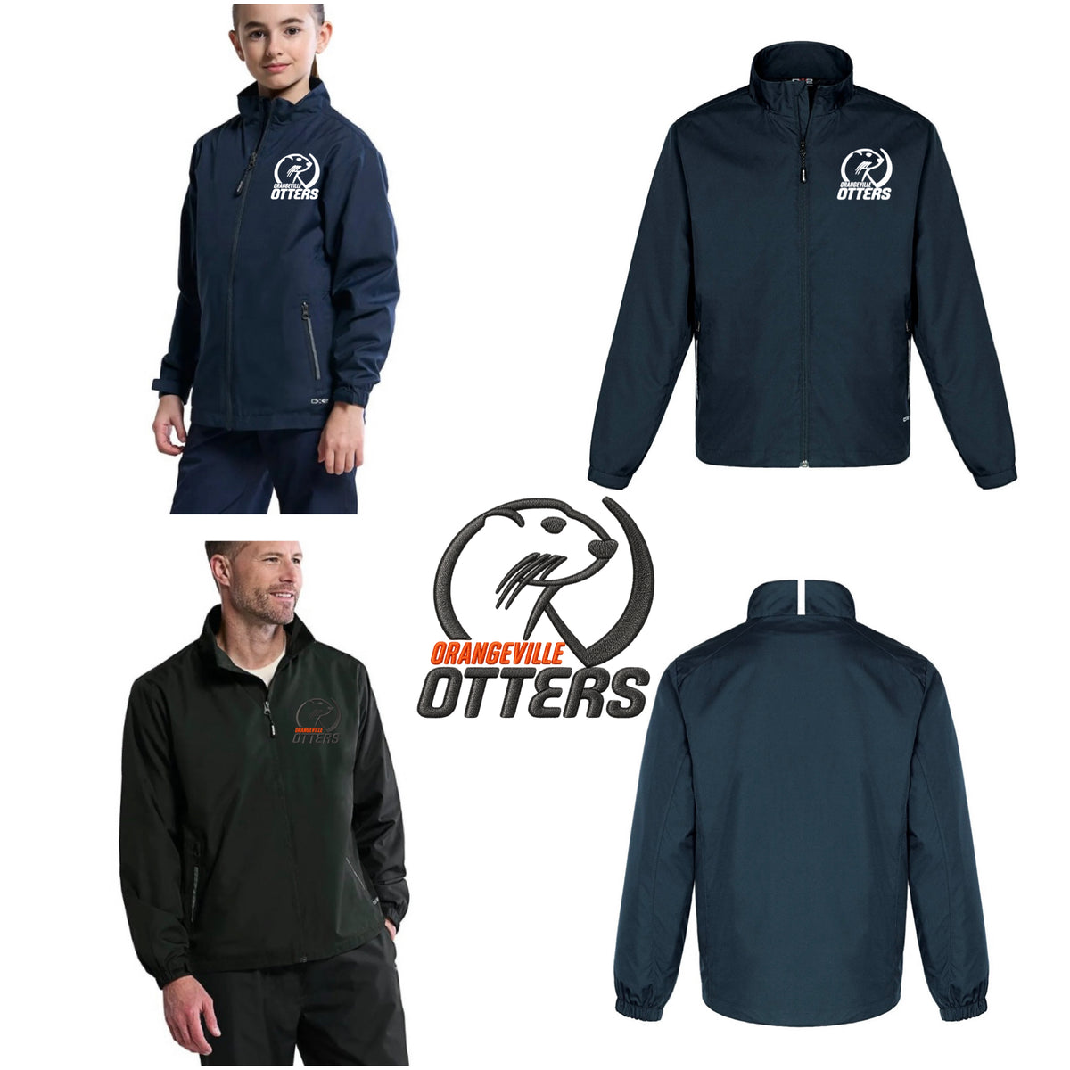 Otters embroidered Track Jacket (Men, Youth and Ladies sizes)