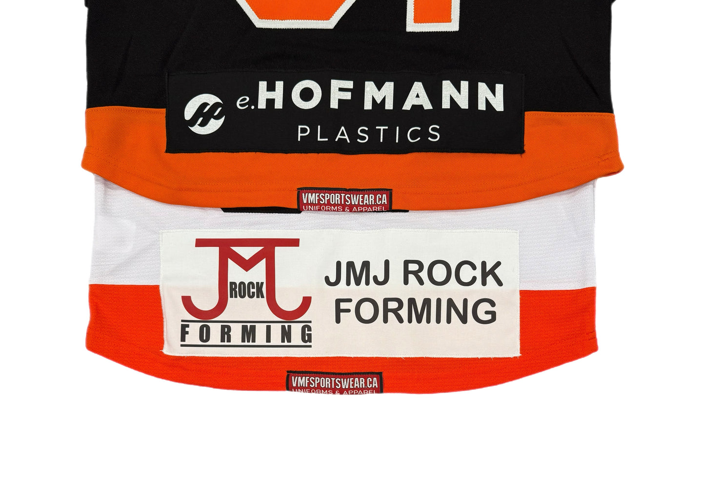 Team jersey sponsors bars and player names - Printed and Sewn INCLUDED