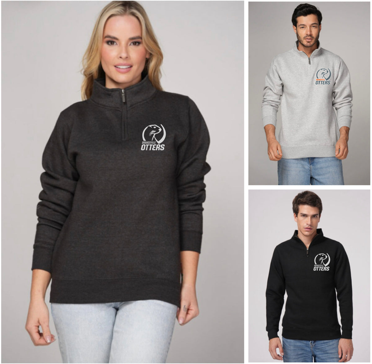 Otters 1/4 Zip sweatshirt High quality