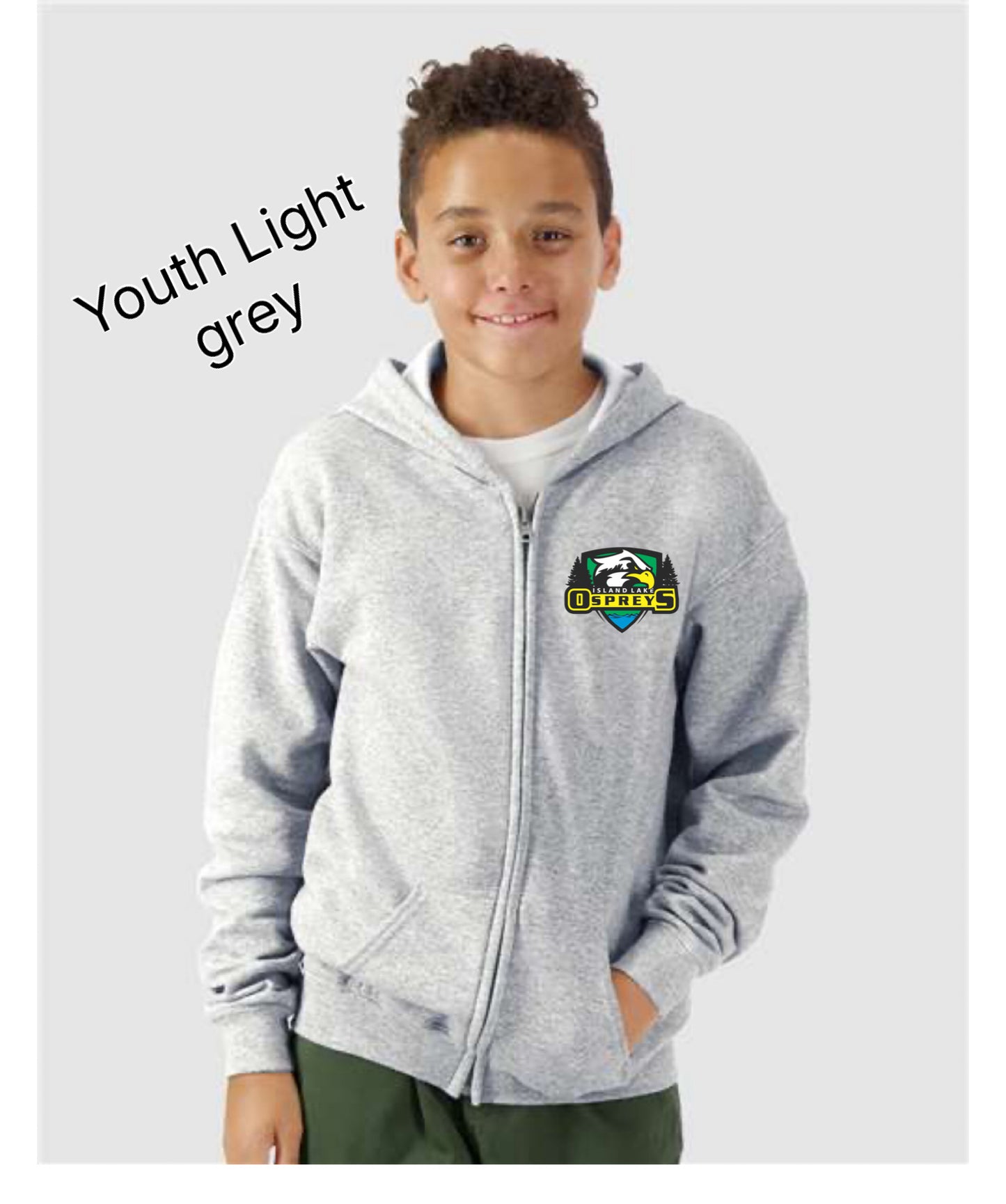 Youth - Osprey ILPS - High quality Zip up Hoodies with small logo