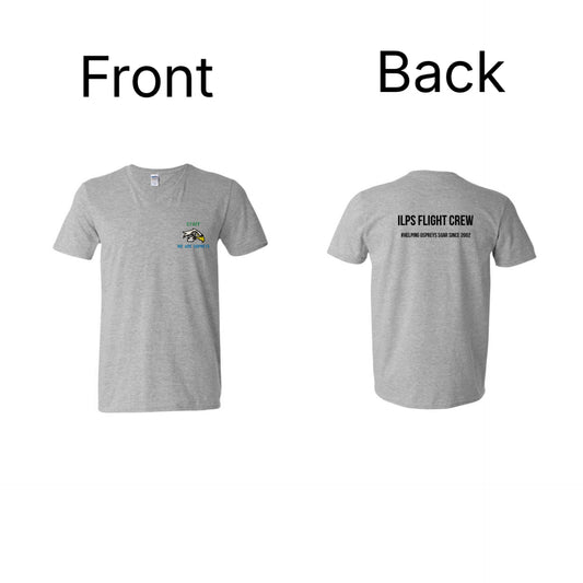 EMBROIDERED STAFF - Adult - Osprey ILPS Flight Crew High quality V Neck t-shirt