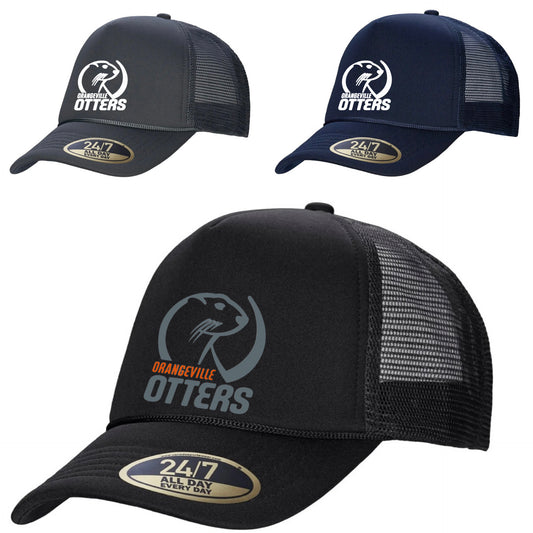 Otters - 5-Panel Foam Snap Back Trucker Cap - printed logo