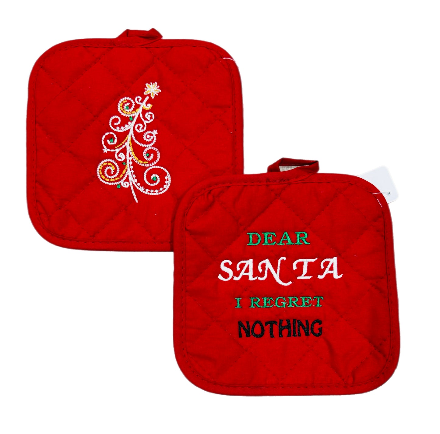 Christmas embroidered Pot holders