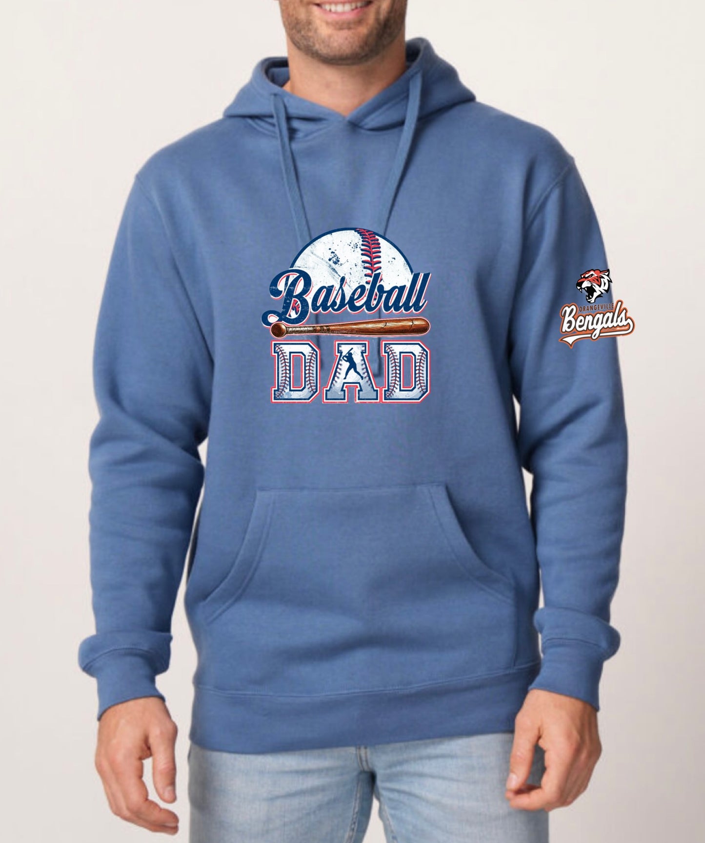 Adult Baseball Dad - High quality Hoodies