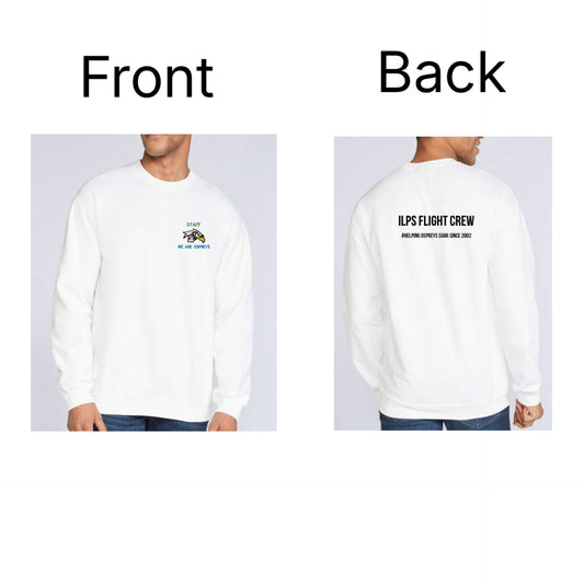 EMBROIDERED STAFF - Adult Osprey ILPS Flight Crew High Quality Crewneck with big logo