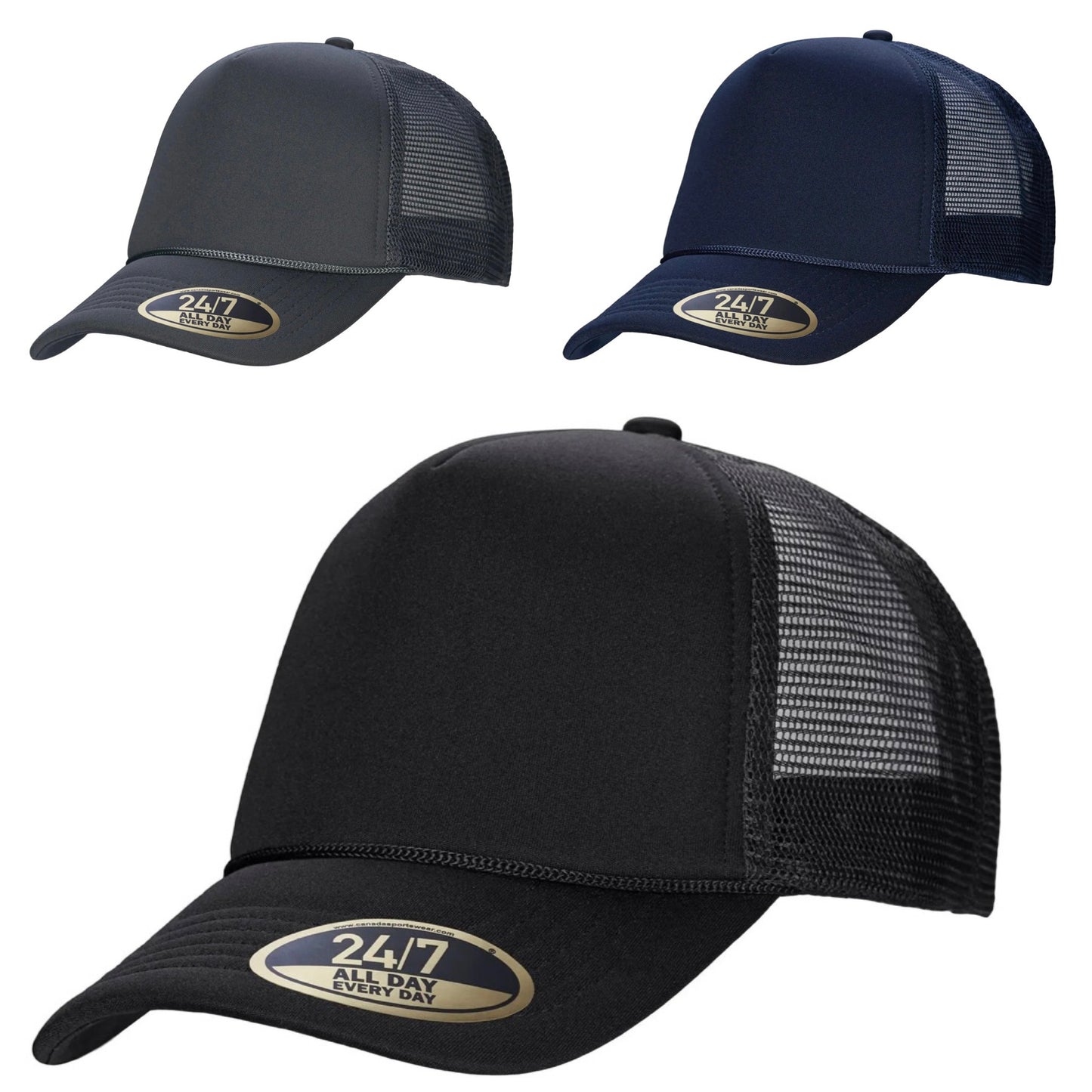 Custom cap - 5-Panel Foam Snap Back Trucker Cap - printed logo