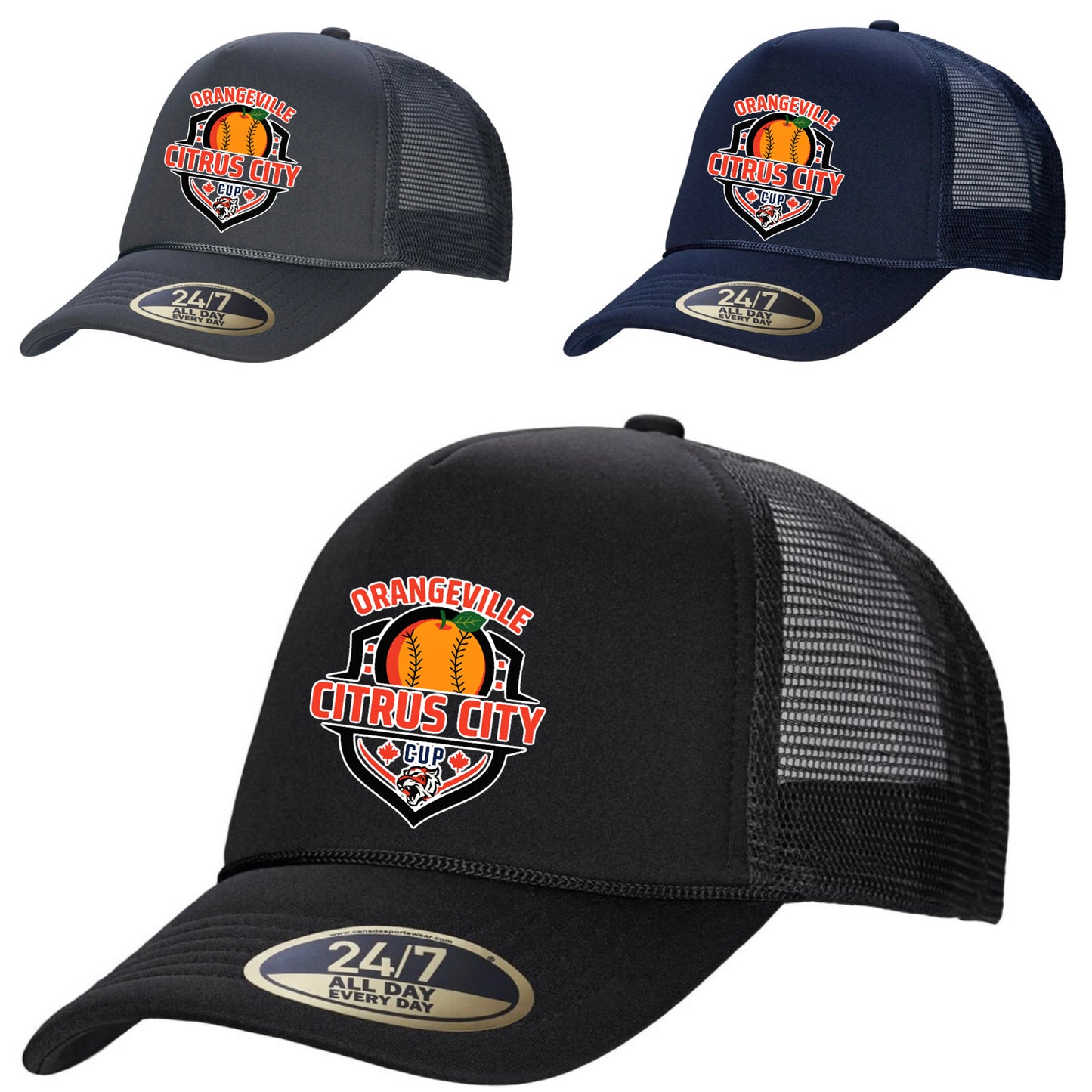 Citrus City Cup Bengals Retro - 5-Panel Foam Snap Back Trucker Cap - printed logo