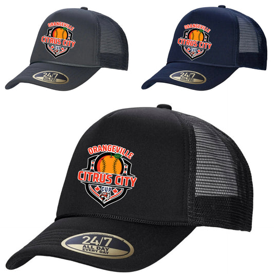 Citrus City Cup Bengals Retro - 5-Panel Foam Snap Back Trucker Cap - printed logo