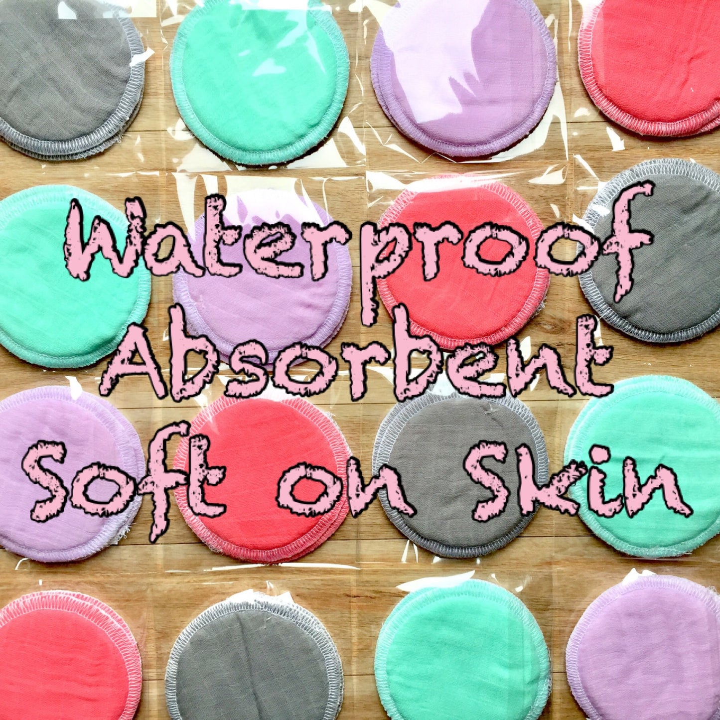 500 Pairs of colorful Reusable/Washable Nursing Pads - No Leak Warranty (wholesale)