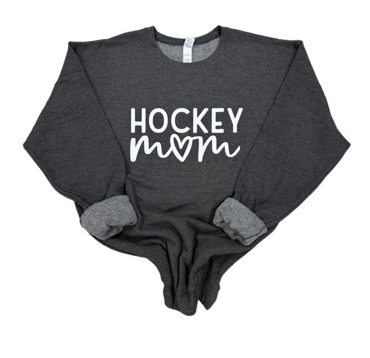 Hockey mom (with heart) sweatshirts