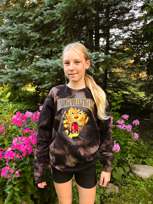 50% OFF OLD LOGO - Orangeville tigers hockey - Tie Dye sweatshirts