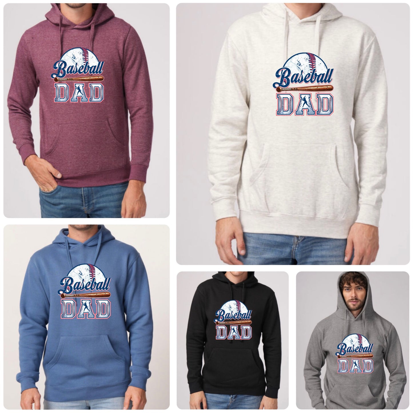 Adult Baseball Dad - High quality Hoodies