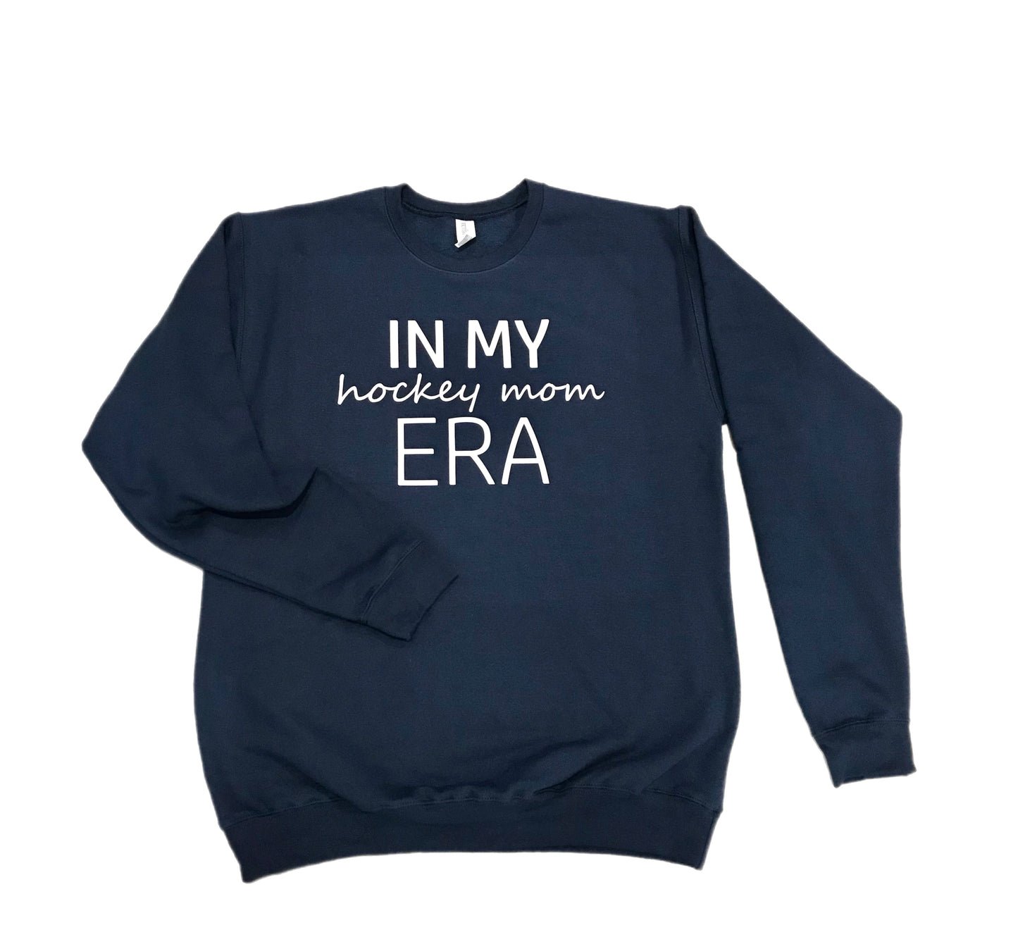 In my hockey mom/grandma Era sweatshirts