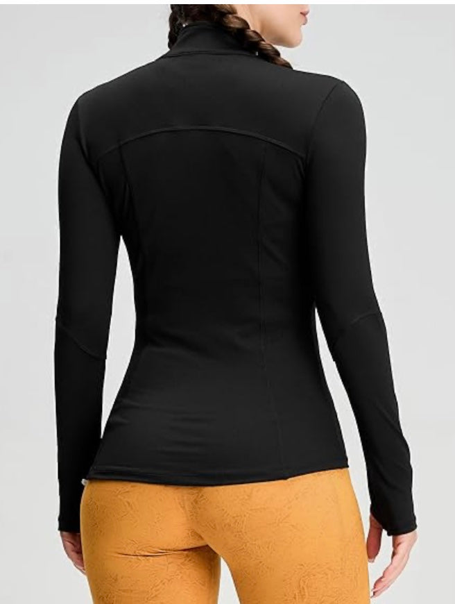 Women’s Athletic Slim Fit Workout Jacket with Pockets