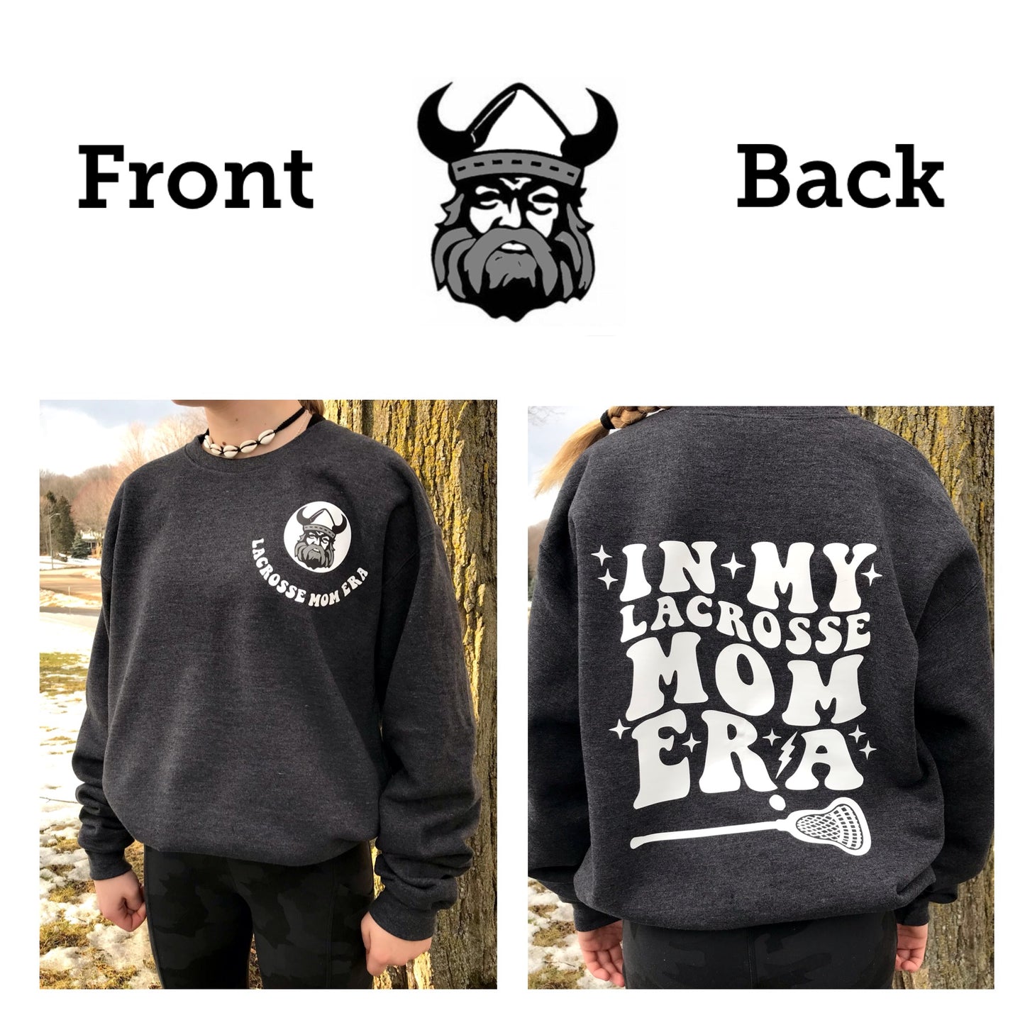 In my Lacrosse mom Era sweatshirts - Northmen